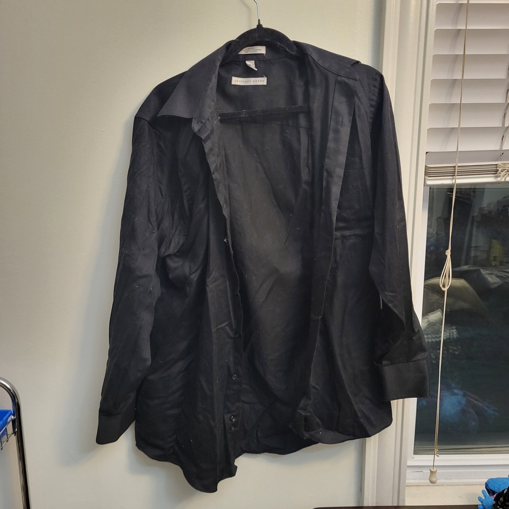 Geoffrey Beene Men's Black Shirt Jacket